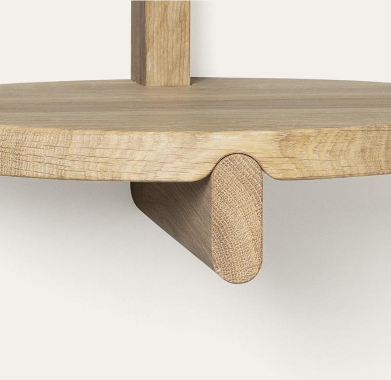 Post-Modern Natural Rondelle Round Shelf by Storängen Design For Sale
