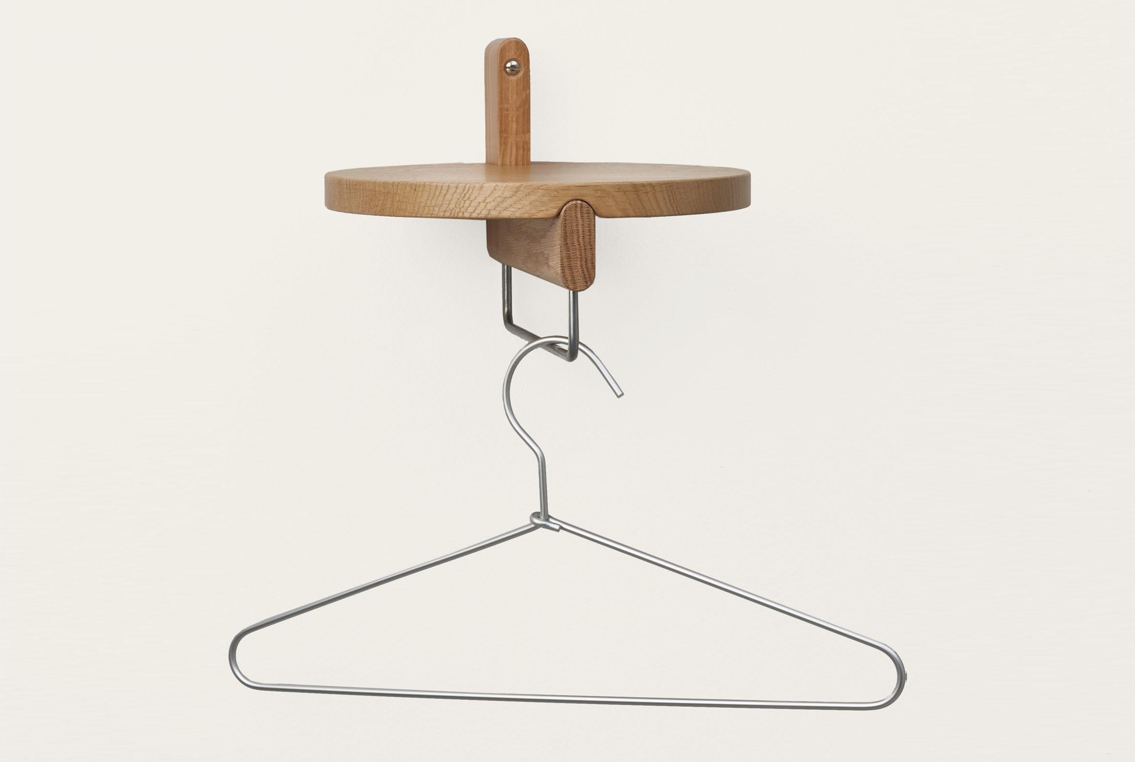 Swedish Natural Rondelle Round Shelf with Hanger by Storängen Design For Sale