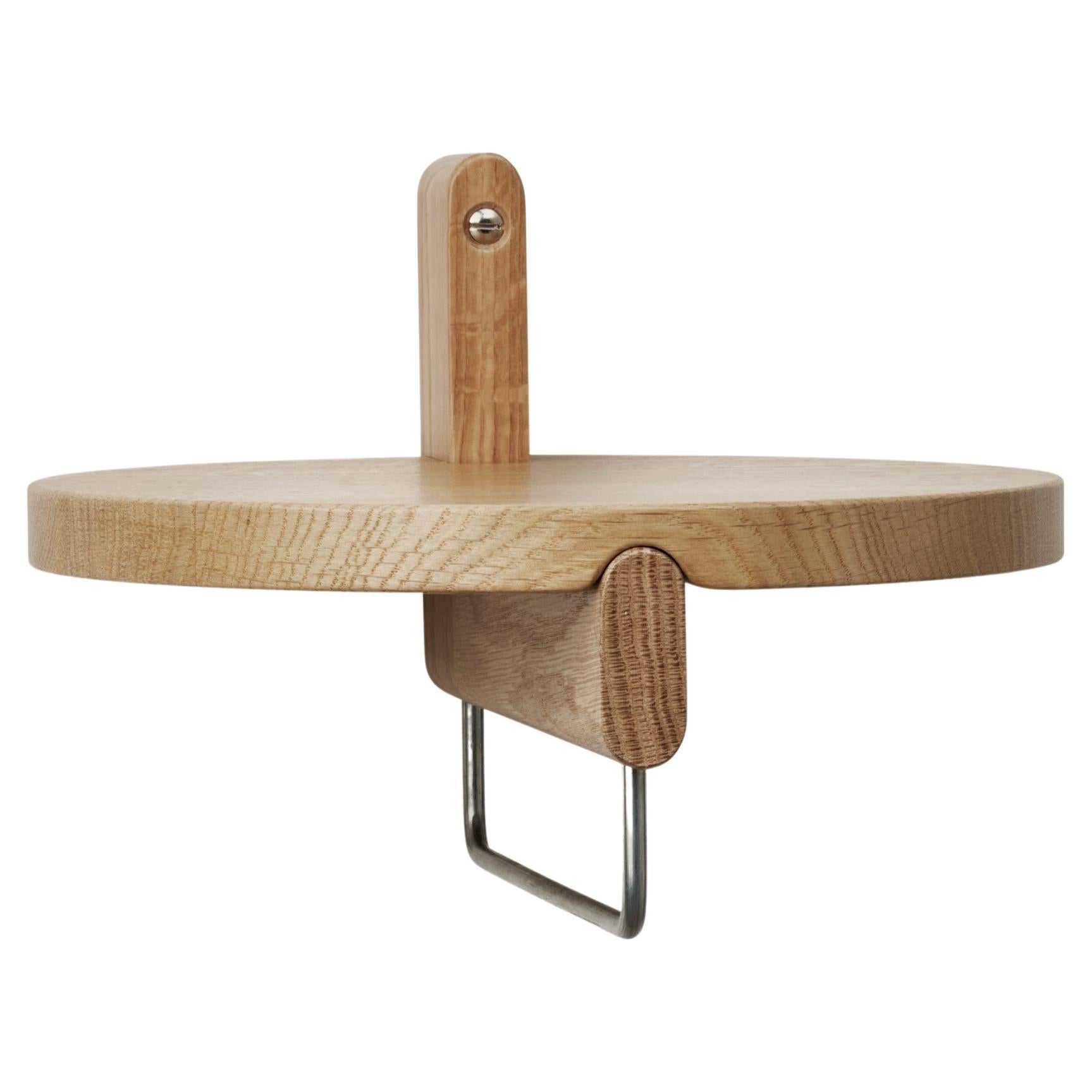 Natural Rondelle Round Shelf with Hanger by Storängen Design For Sale