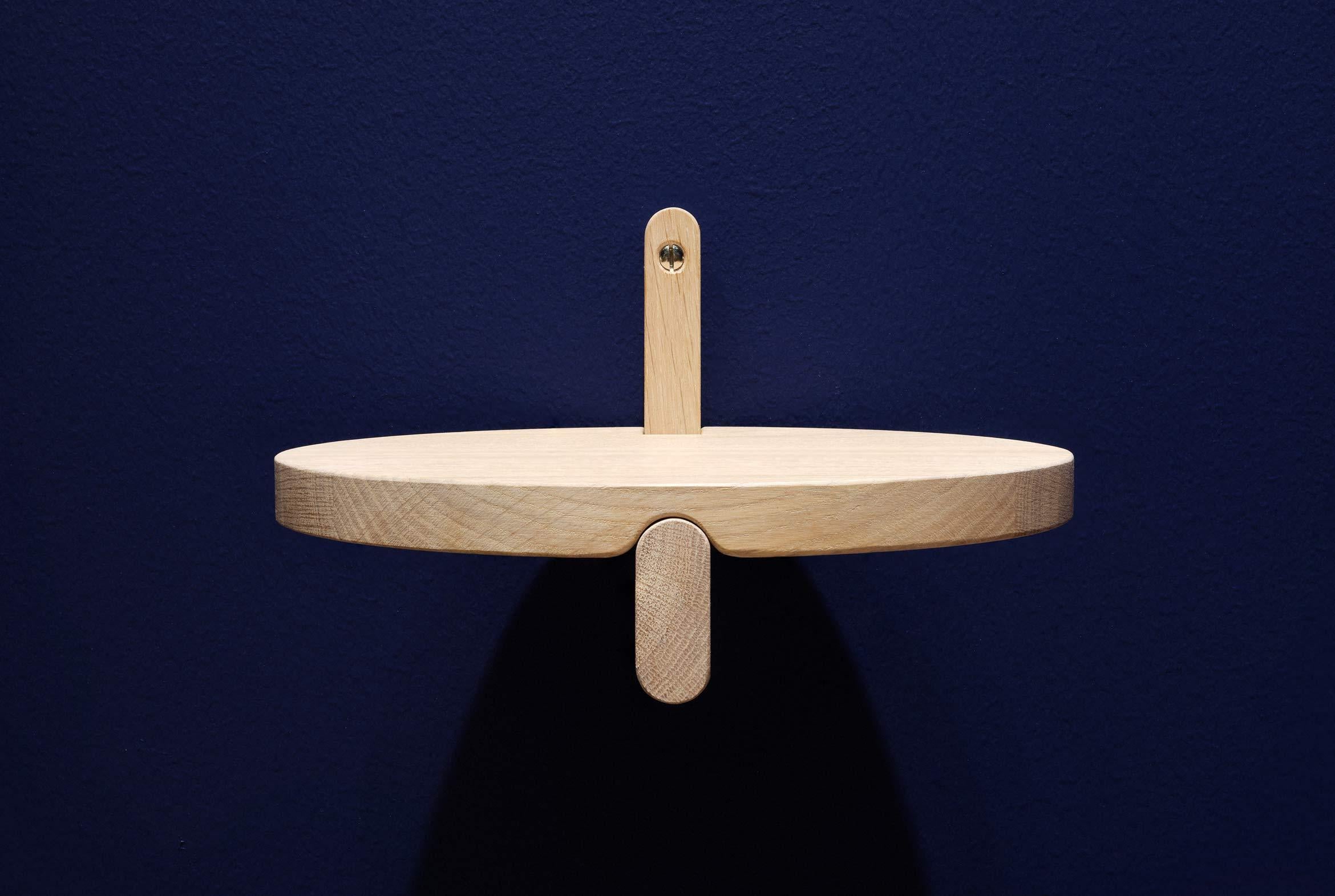 Contemporary Natural Rondelle Shelf with Hanger by Storängen Design