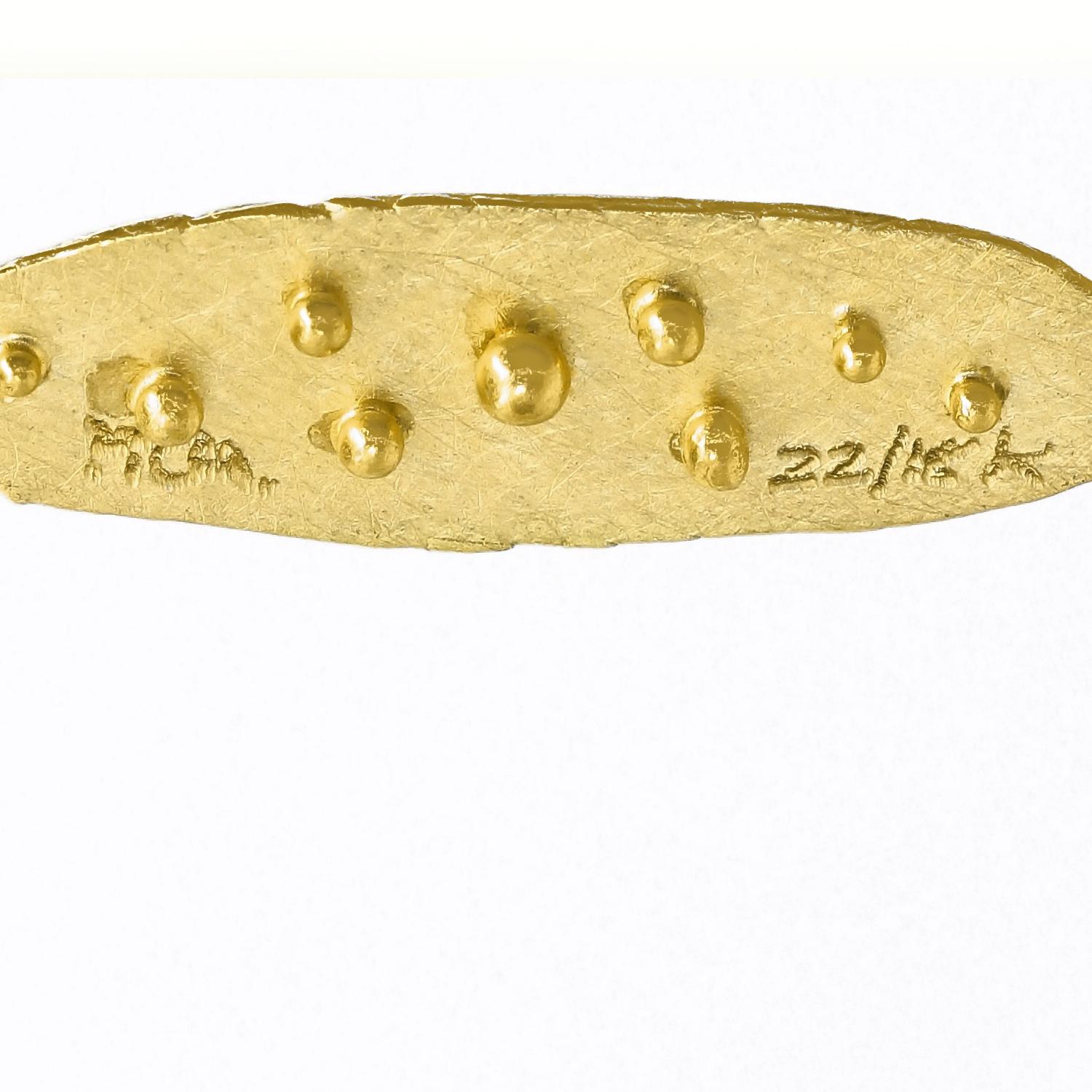 Taglio a rosa Collana lunga con diamanti naturali taglio rosa in oro 22k 18k, Petra Class 2024 in vendita