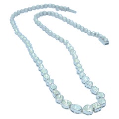 Natural Rose Cut Polki Diamond Handmade Victorian Necklace 925 Sterling Silver