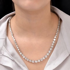 Natural Rose Cut Polki Diamond Handmade Victorian Necklace 925 Sterling Silver
