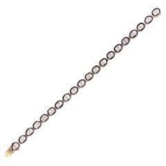 Bracelet vintage fait main en argent sterling 925 avec diamants taille rose naturelle