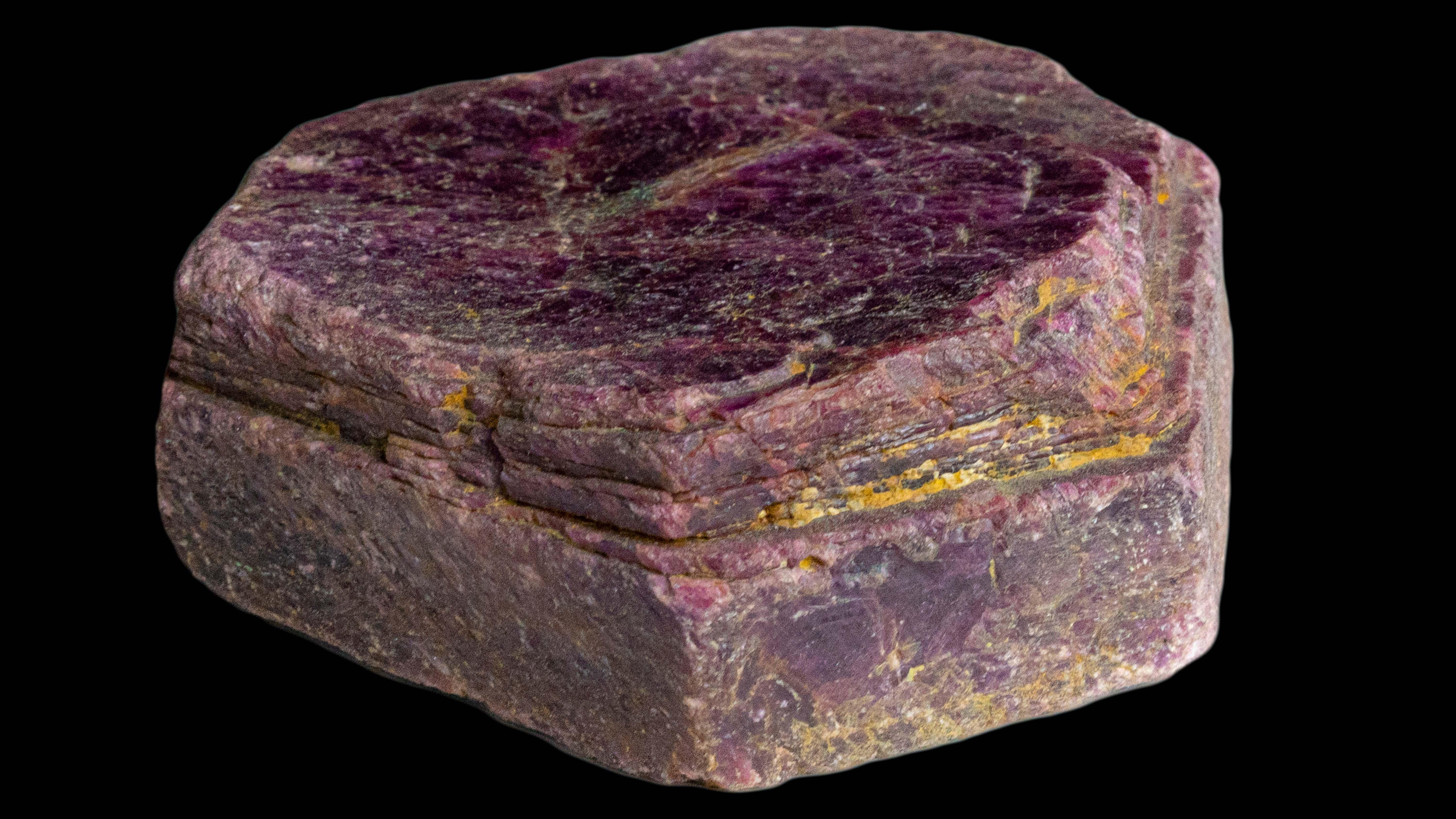 Contemporary Natural Rough Hexagonal Ruby