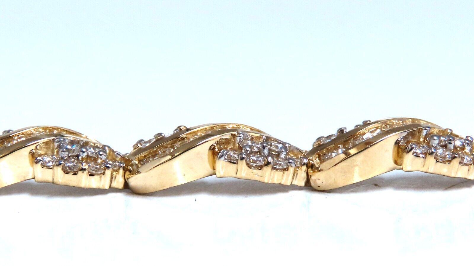 g color diamond cluster 14kt white gold bracelet