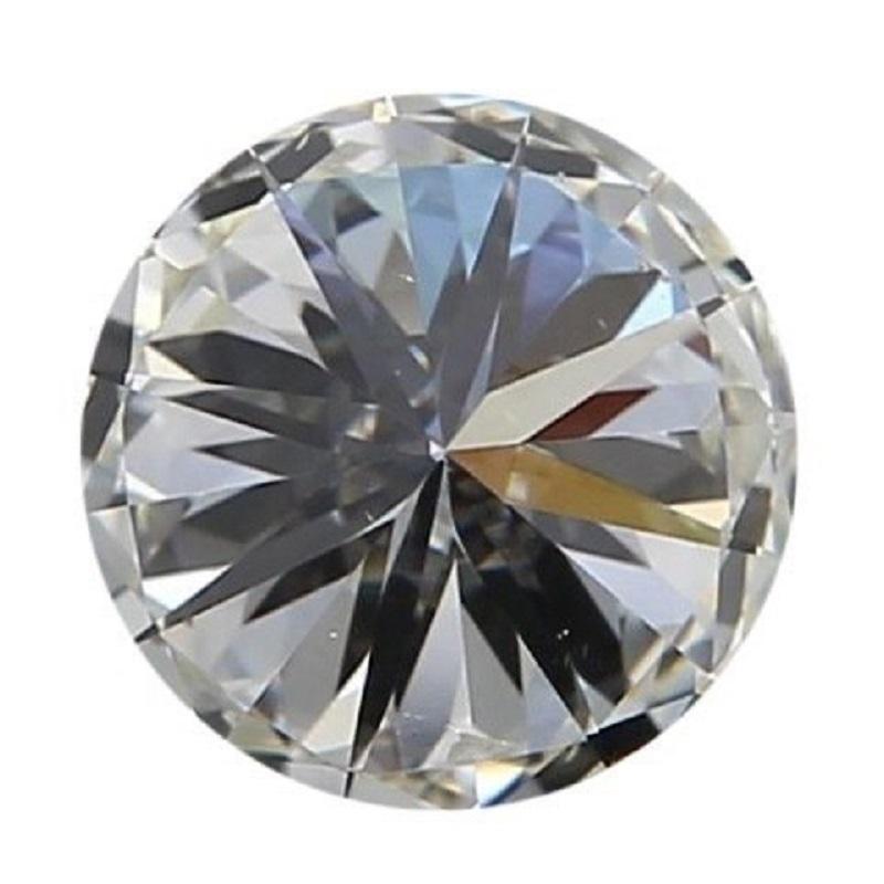 Women's or Men's Natural Round Brilliant Diamond in 0.29 Carat F SI2, GIA Certificate