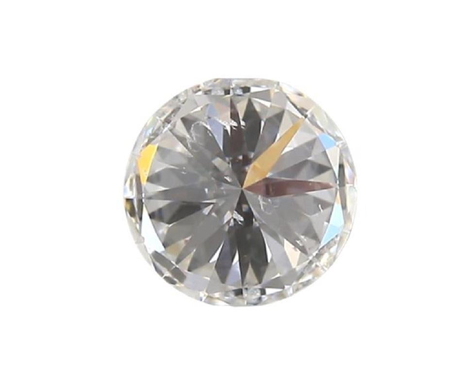 Women's or Men's Natural Round Brilliant Diamond in a 0.33 Carat F SI1, IGI Certificate For Sale