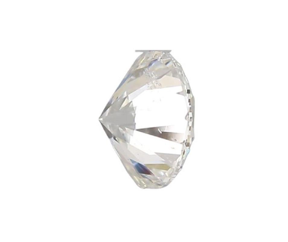 Natural Round Brilliant Diamond in a 0.33 Carat F SI1, IGI Certificate For Sale 1