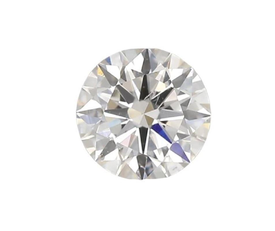 Natural Round Brilliant Diamond in a 0.33 Carat F SI1, IGI Certificate For Sale
