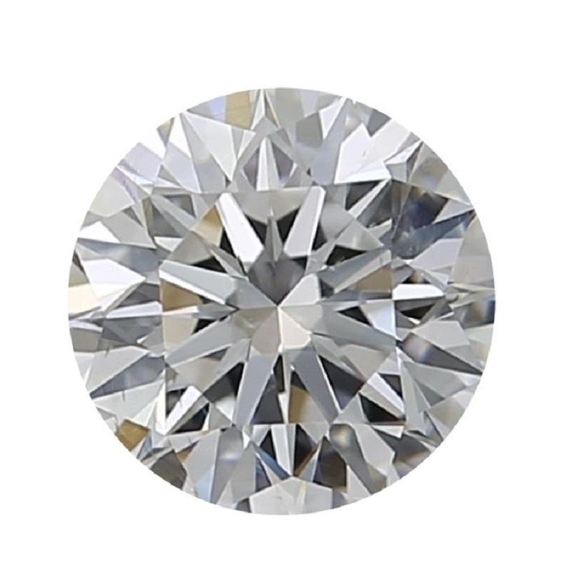Diamant rond et brillant naturel de 0,41 carat I SI2, certificat GIA Neuf - En vente à רמת גן, IL