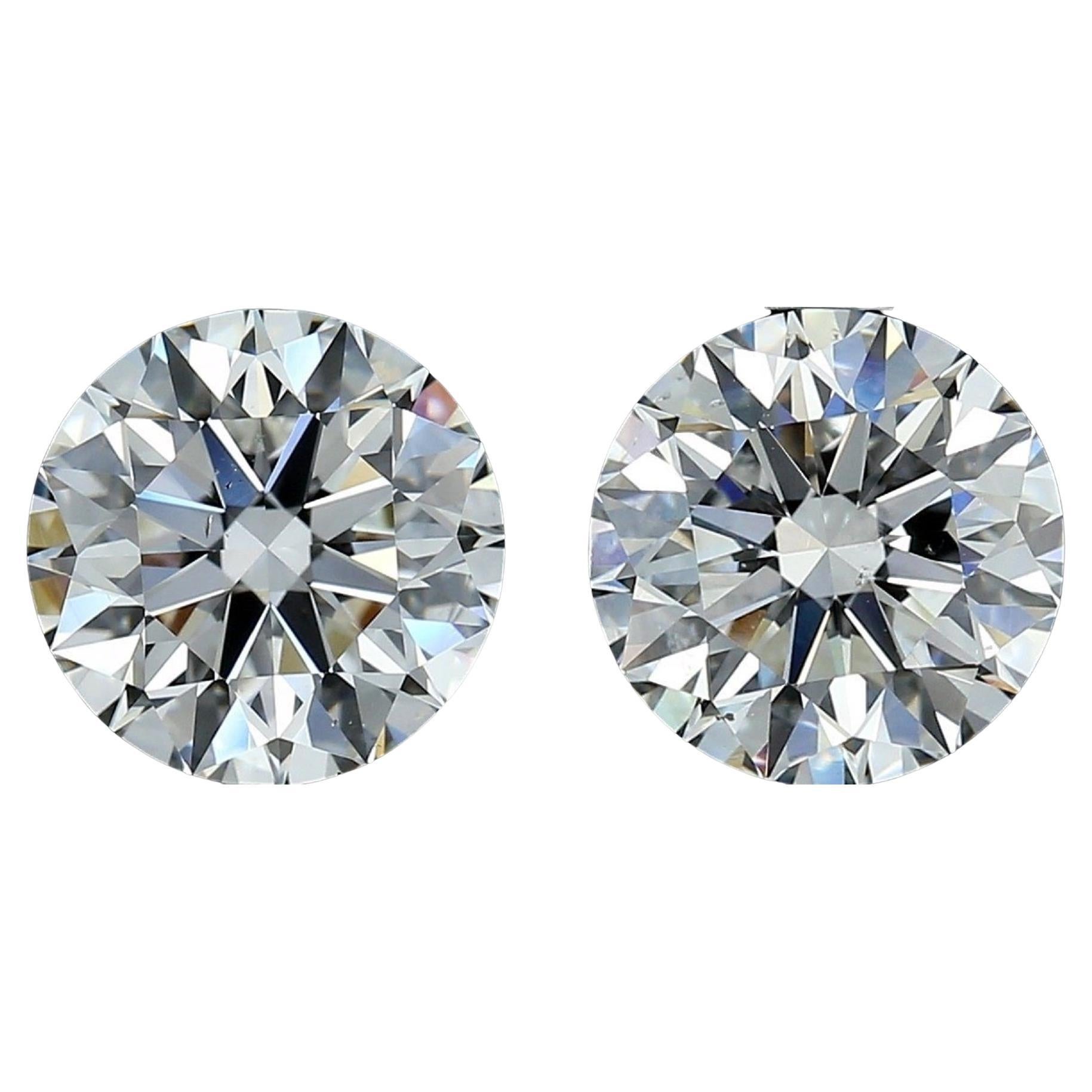 Diamant rond et brillant naturel de 1,00 carat, certifi G VS2, EGL