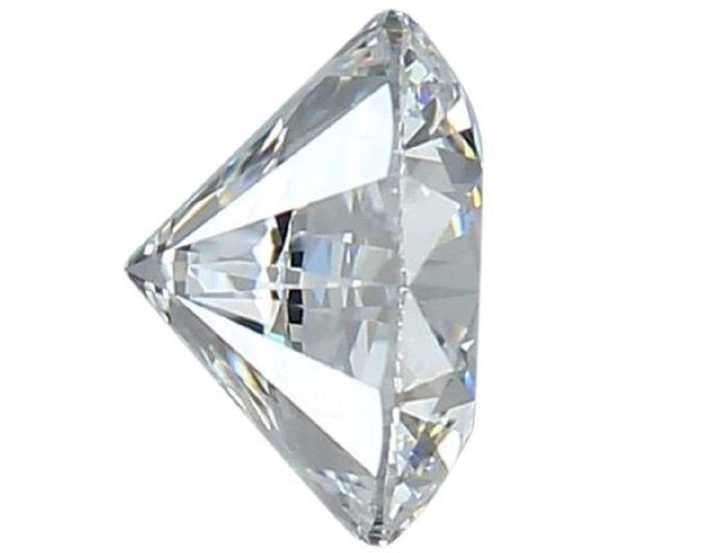 Women's or Men's Natural Round Brilliant Diamond in a 1.05 Carat D VS2, IGI Certificate For Sale