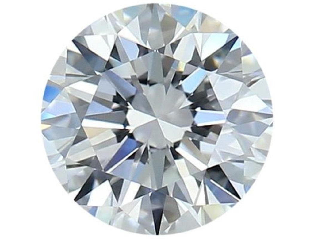Natural Round Brilliant Diamond in a 1.05 Carat D VS2, IGI Certificate For Sale