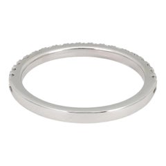 Natural Round Diamond Half Eternity Band Ring 14K White Gold 0.33Ctw