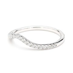 Natural Round White Diamond 0.19 Carat TW Gold Band
