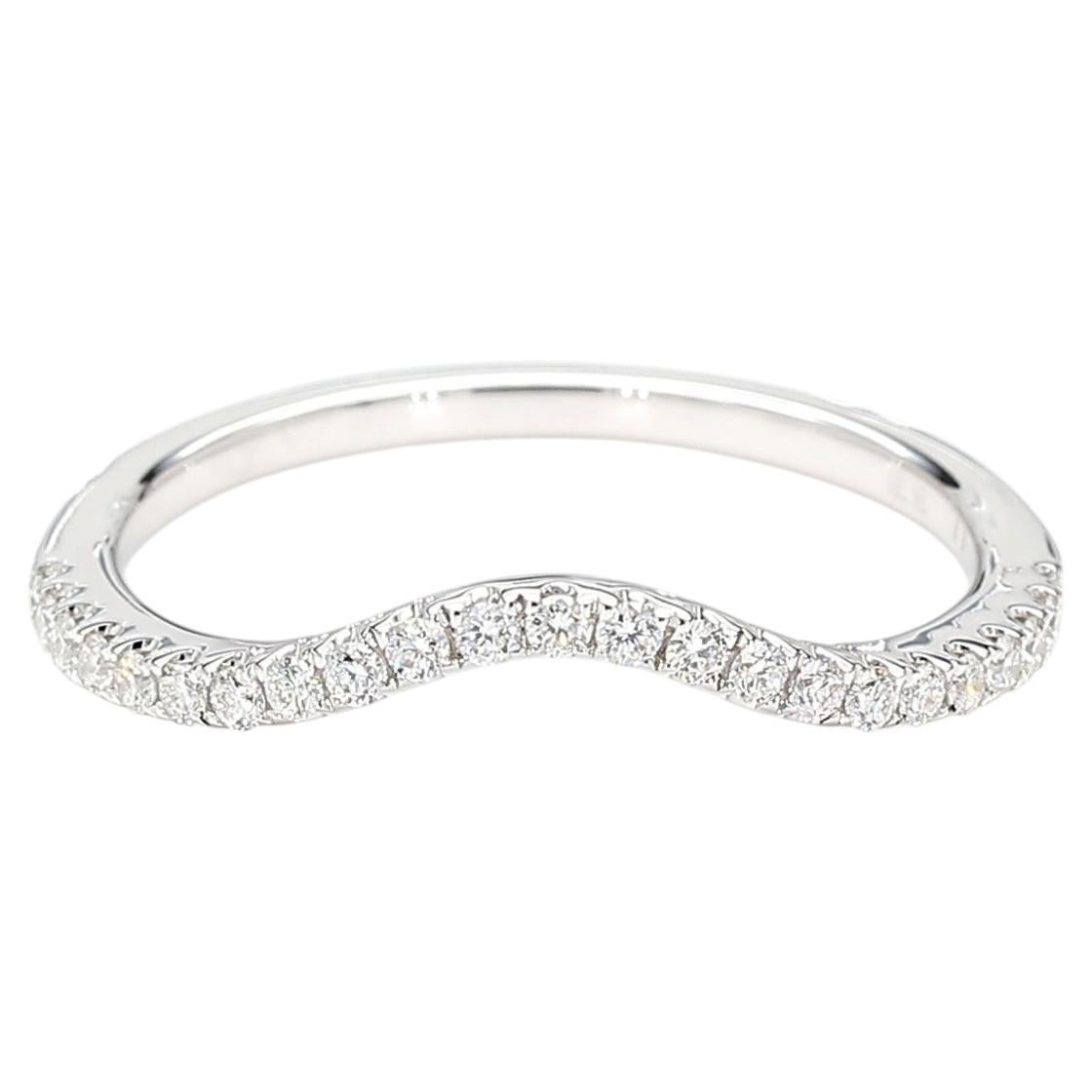 Natürlicher runder weißer Diamant 0,19 Karat TW Goldband