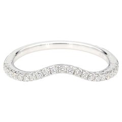 Natural Round White Diamond 0.19 Carat TW Gold Band