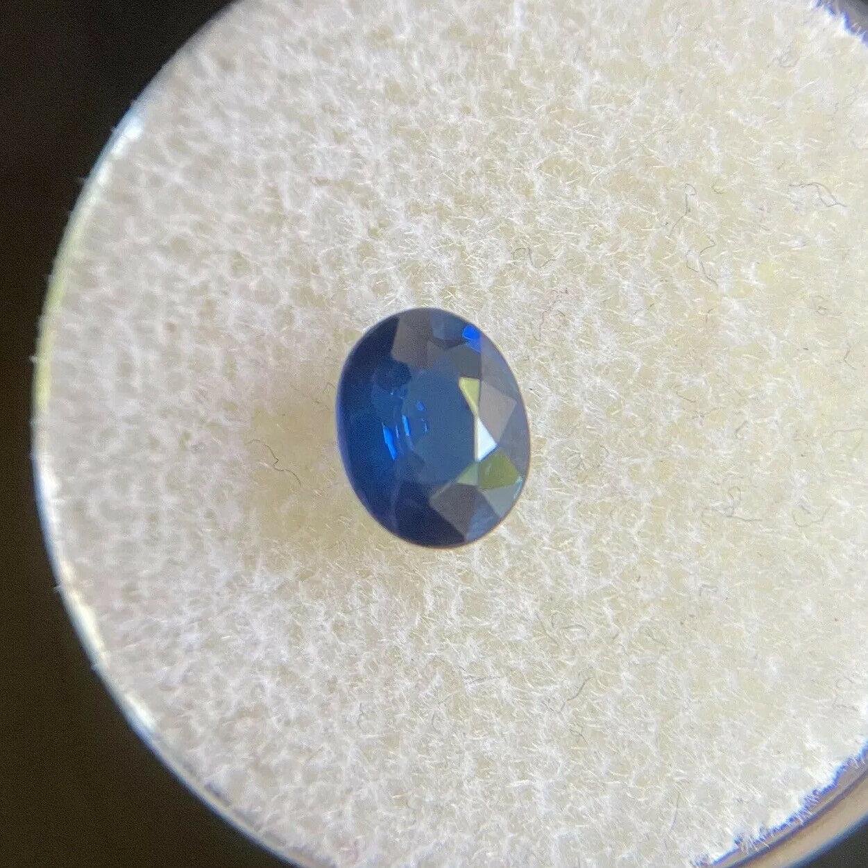 Natural Royal Blue Sapphire 0.90ct Oval Cut Thailand Loose Gemstone 6.6 x 5.2mm

Natural Sapphire with beautiful deep royal blue colour. 
Mined in Thailand, rare source for sapphires. 
0.90 carat stone with very good clarity, very clean stone. 
A