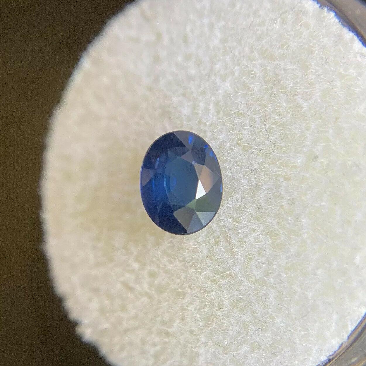 Natural Royal Blue Sapphire 0.90ct Oval Cut Thailand Loose Gemstone 1