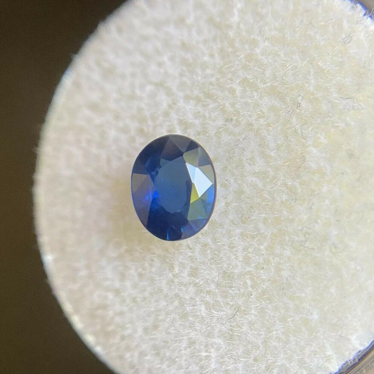 Natural Royal Blue Sapphire 0.90ct Oval Cut Thailand Loose Gemstone 3