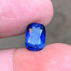 Nature Royal Blue Sapphire 4.60 Ct Cushion Cut Loose Gemstone for Ring Jewelry (Saphir bleu royal naturel)