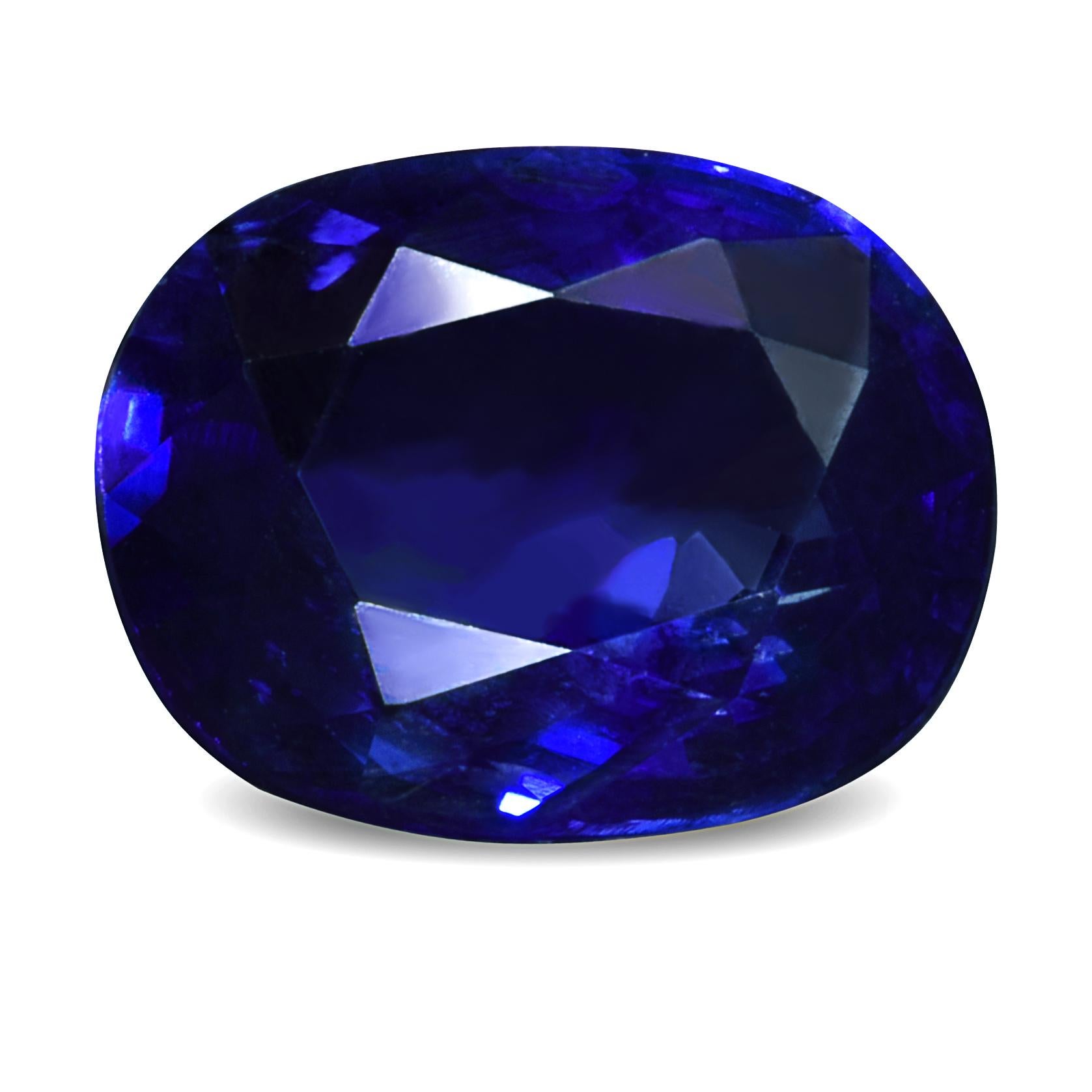 Entdecken Sie die zeitlose Eleganz dieses natürlichen königsblauen Saphirs mit einem Gewicht von 2,03 Karat. Mit seinem reichen, königsblauen Farbton und seiner außergewöhnlichen Klarheit strahlt dieser Edelstein Raffinesse und Schönheit aus.