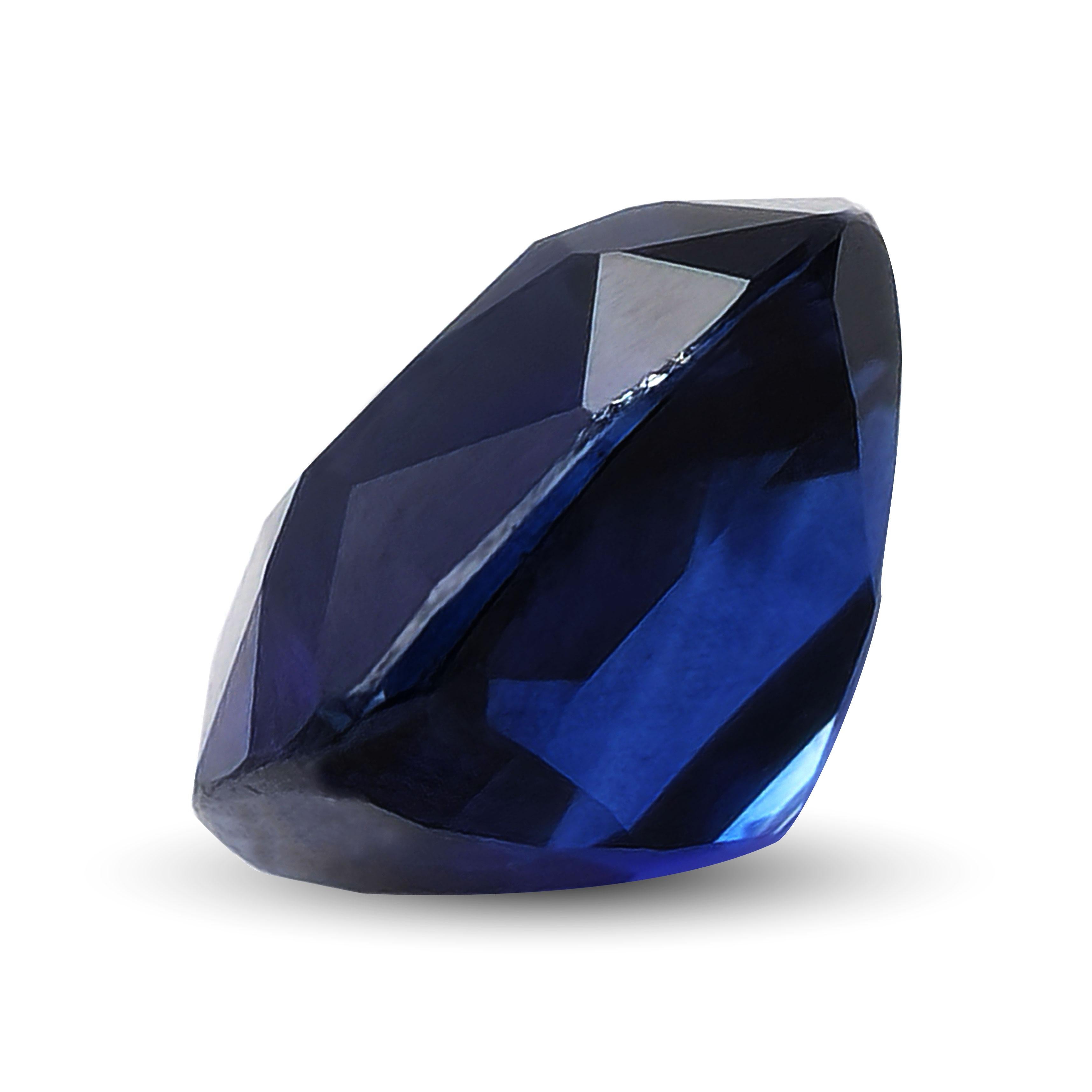 da uomo o donna Gemma di zaffiro blu reale Nature 2,17 carati con rapporto GIA / JUPITERGEM in vendita
