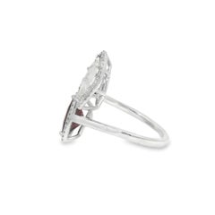 Natural Rubellite & Marquise Cut Diamond 18-Karat Bypass Ring In Stock