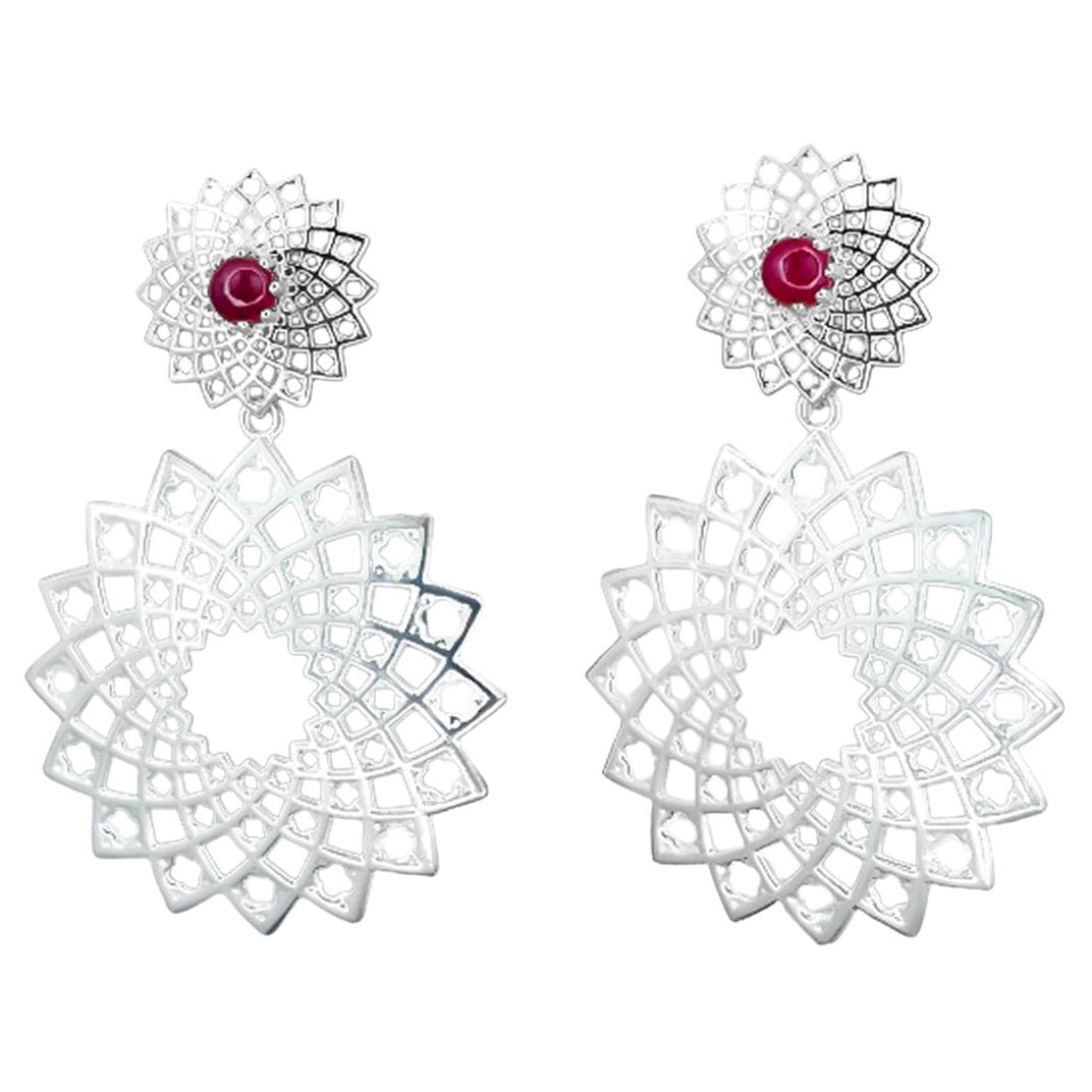 Boucles d'oreilles en rubis naturel en vente