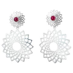 Boucles d'oreilles en rubis naturel