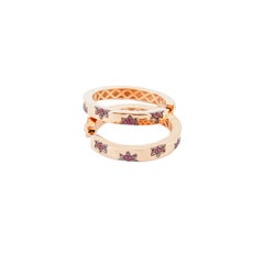 Boucle d'oreille or 18k rubis naturel 0.31cts
