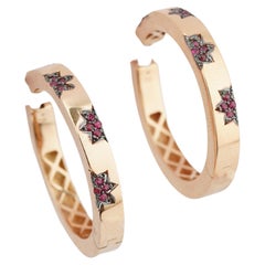 Natürlicher Rubin 0,31cts Ohrring in 18k Gold