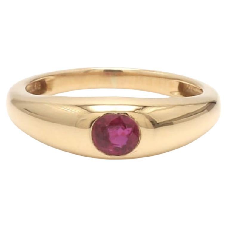 Anillo de Rubí Natural de 0,39cts en Oro de 18k