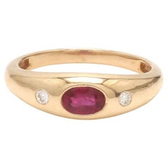 Natürlicher Rubin 0,41cts 
Diamant 0,06cts Ring in 18k Gold