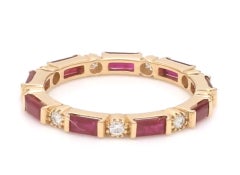 Natural Ruby 1.08cts & Diamond 0.30cts Ring in 14k Gold