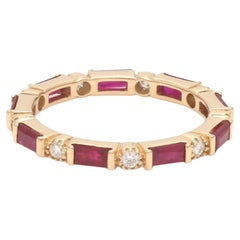 Natürlicher Rubin 1,08cts 
Diamant 0,30cts Ring in 18k Gold