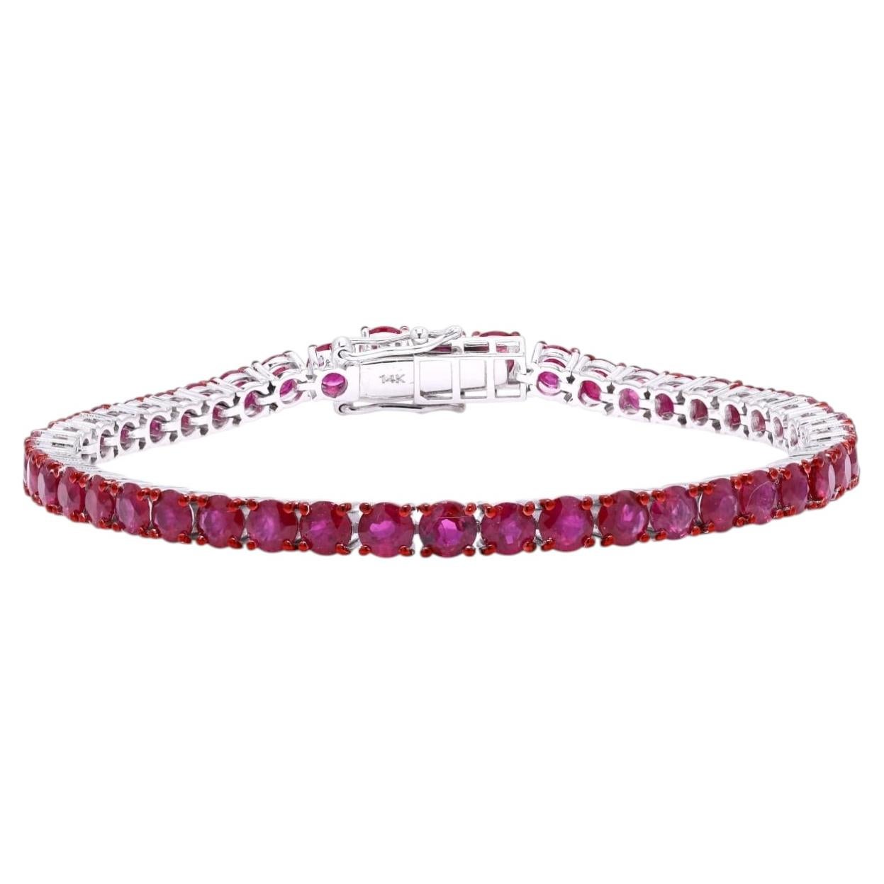 Natural Ruby 12.06CTS Bracelet in 18k Gold