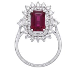 Natural Ruby 1.57cts & Diamond 0.79cts Ring in 18k Gold