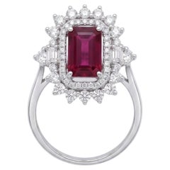 Natural Ruby 1.57cts & Diamond 0.79cts Ring in 18k Gold