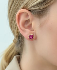 Natürlicher Rubin 1,91cts Ohrring in 14k Gold