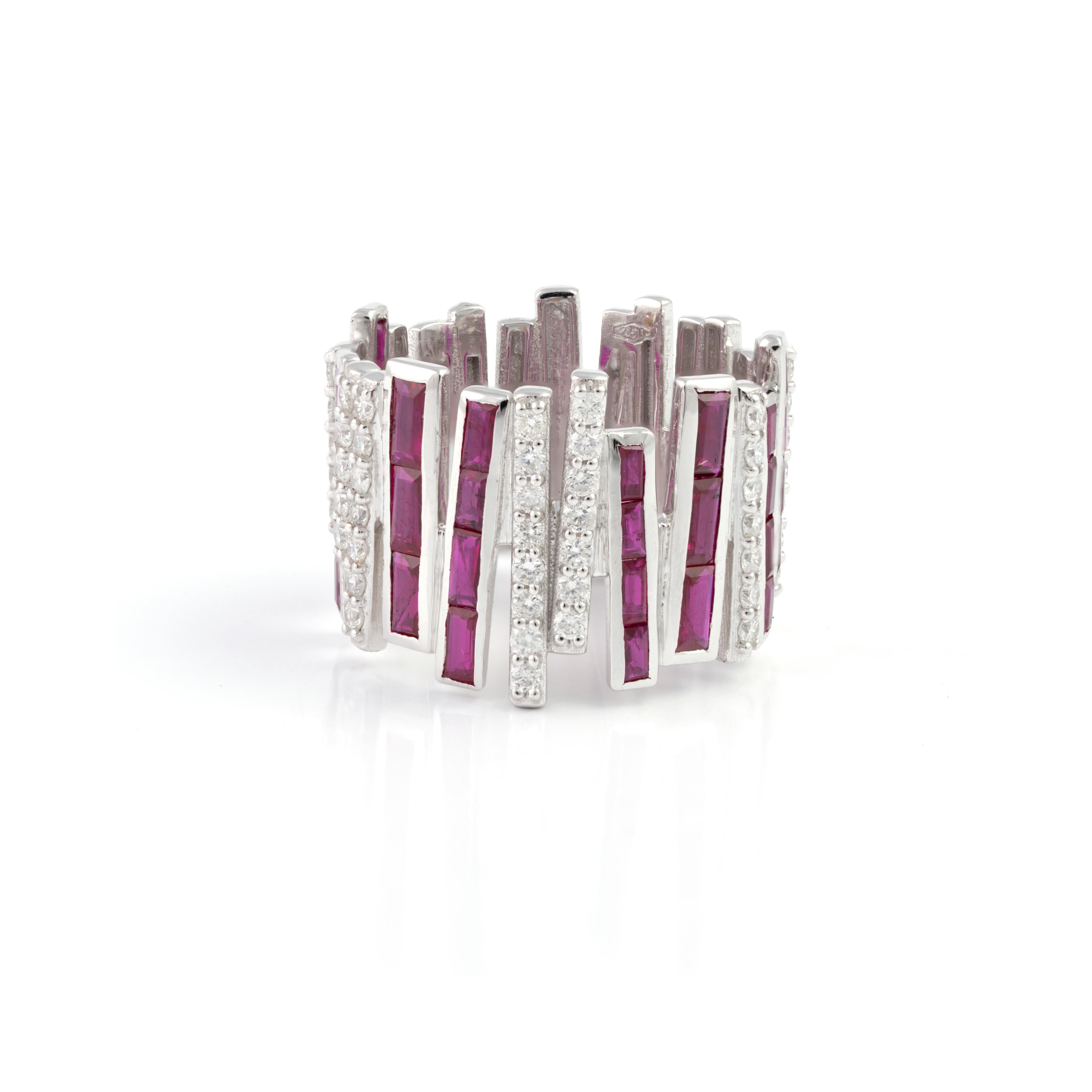 Natural Ruby 2.16 Carats Ring with Diamonds 0.63 Carats in 18k Gold 1