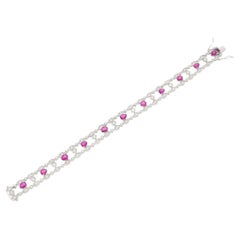 Bracciale con rubino Nature da 2,99 carati e diamante da 2,08 carati in oro 18 carati