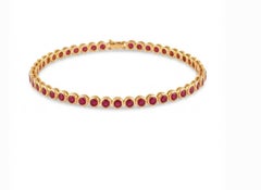 Natural Ruby 4.75cts Bracelet in 14k Gold