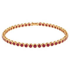 Natural Ruby 4.75cts Bracelet in 14k Gold