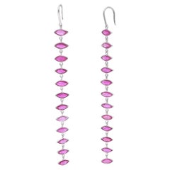 Natural ruby 6.62cts earring in 18k gold
