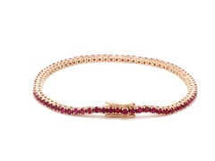 Natural Ruby 6cts Bracelet in 14K Gold