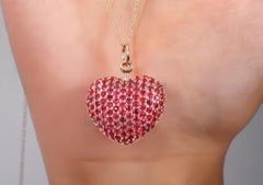 Pendentif en or 14k avec rubis naturel 7.15cts