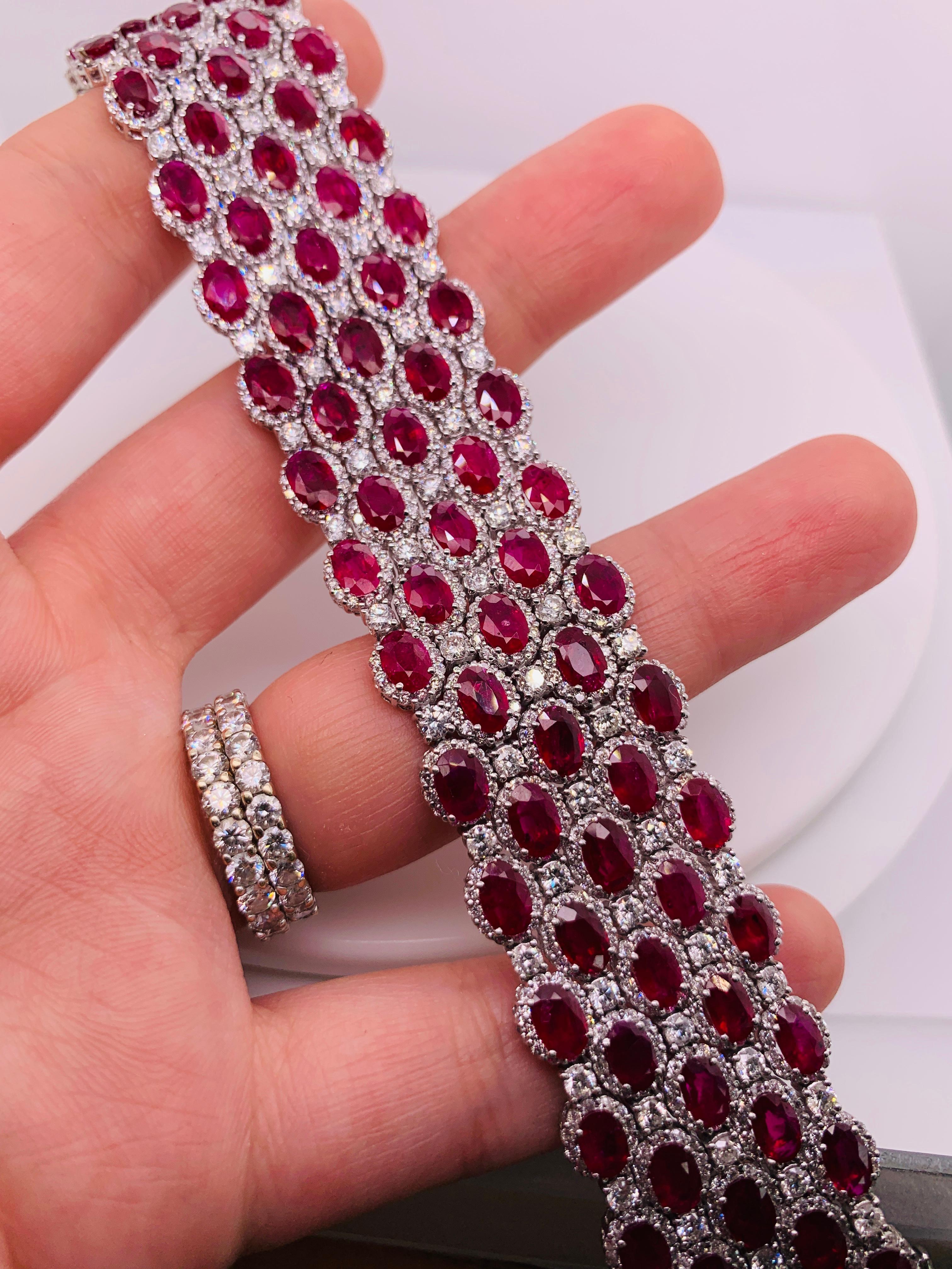 Natural Ruby and Diamond Bracelet 3