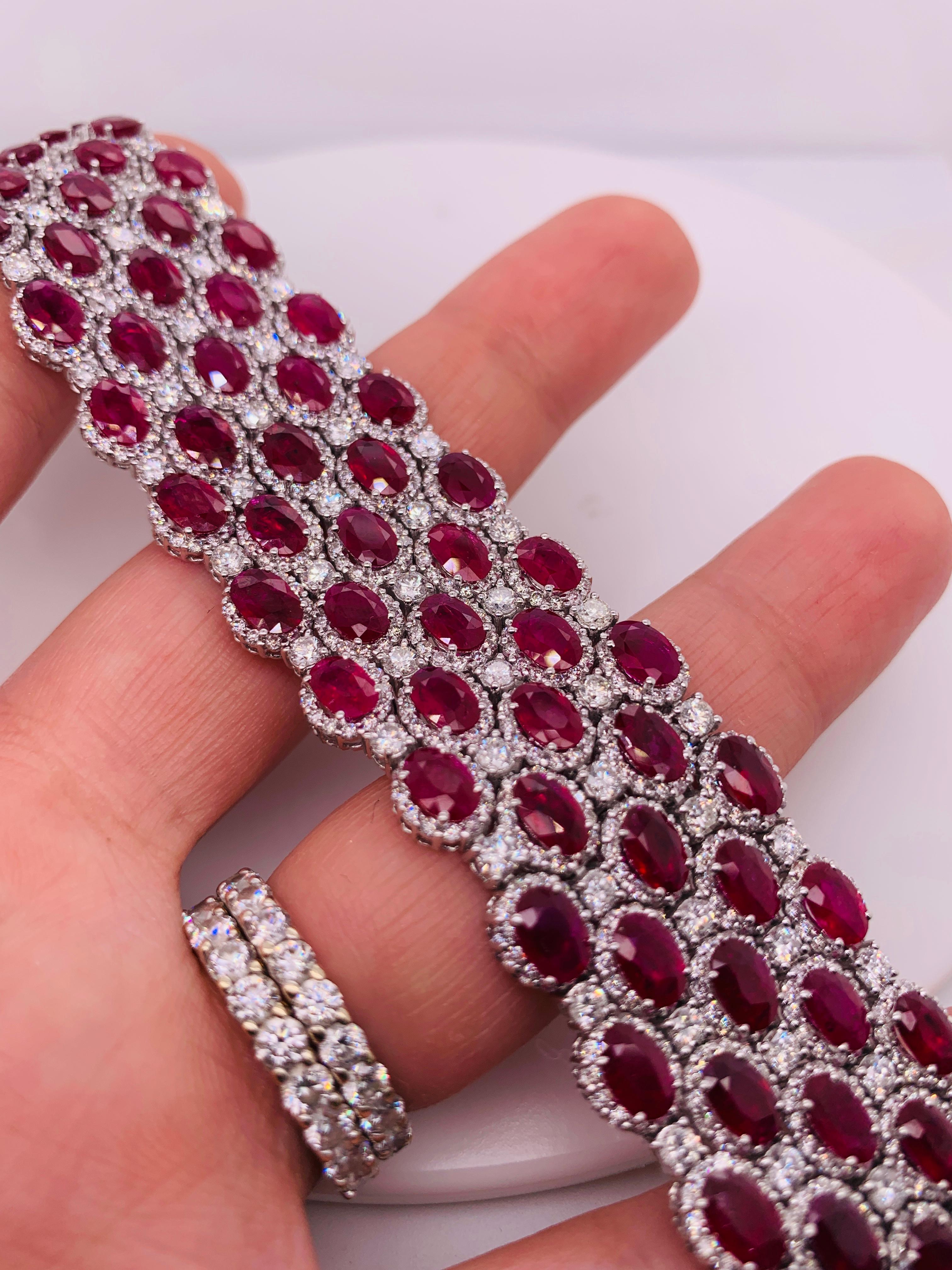 Natural Ruby and Diamond Bracelet 4
